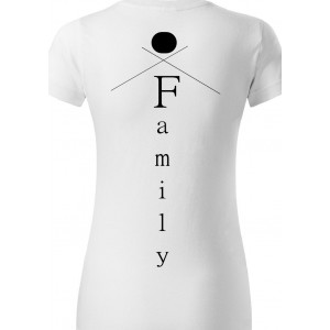 Dámské bílé triko - Family